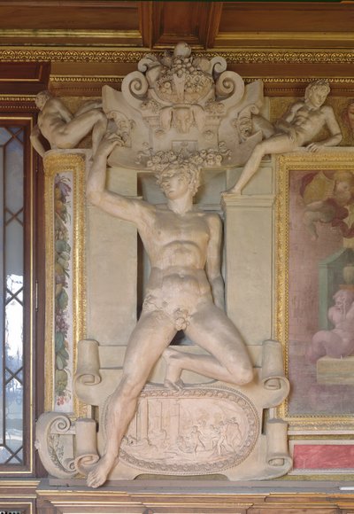 Mannelijke figuur uit de Galerie van Francois I door Giovanni Battista Rosso Fiorentino